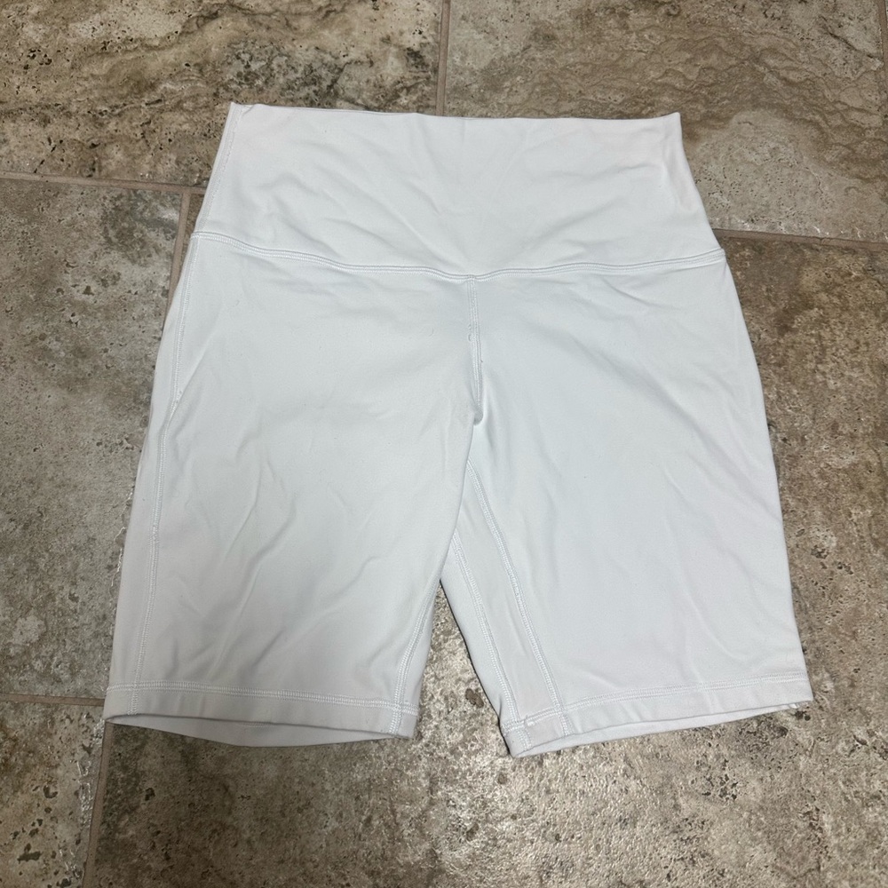Lululemon Women's White Biker Shorts